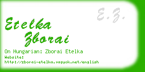 etelka zborai business card